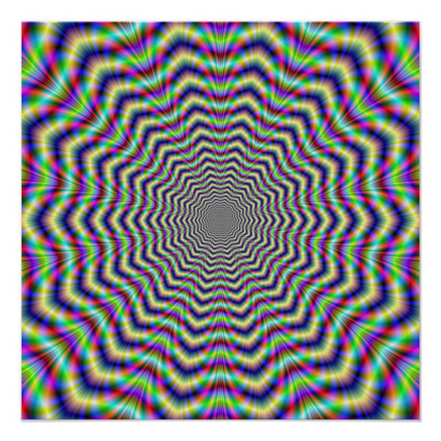 Zazzle Perfect Poster Psychedelic Web Star (Devant)