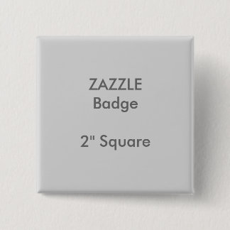 ZAZZLE Personnalisé Imprimé 2" Carré Badge Gris