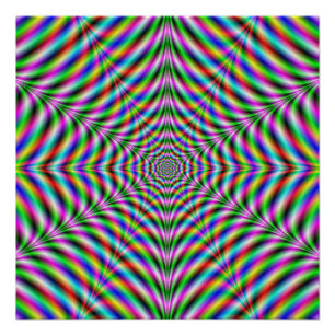 Zazzle Poster Parfait Douze Points Psychédélique