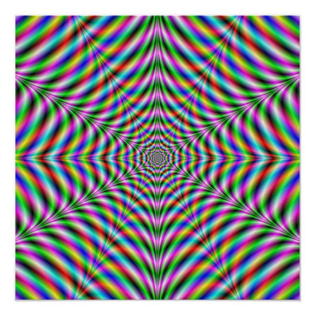 Zazzle Poster Parfait Douze Points Psychédélique (Devant)