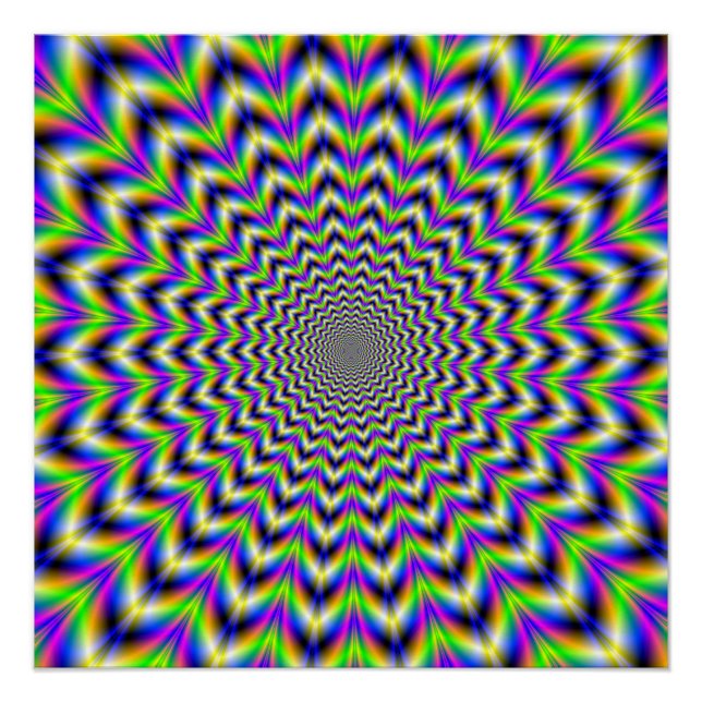 Zazzle Poster parfait Étoile psychédélique (Devant)