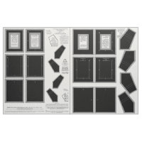 Zazzle Tissu lavable Pas de cadres photo noirs