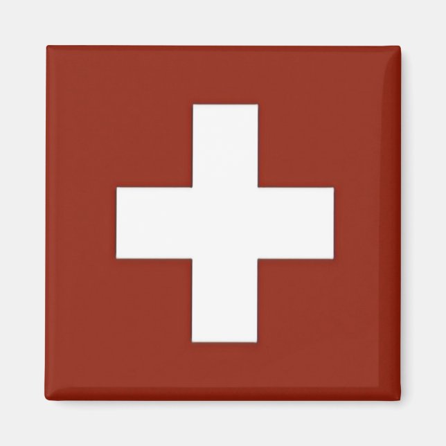 zCH001 SWISS FLAG Switzerland - Aimant frigo (Devant)