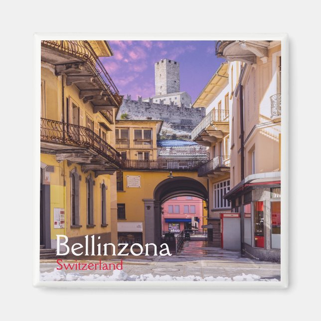 zCH004 BELLINZONA Suisse, Aimant frigo (Devant)