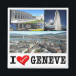 zCH032 GENÈVE I Love Switzerland, Fridge Magnet<br><div class="desc">Vous y trouverez le souvenir de vos vacances. (zCH032 GENÈVE I Love Switzerland Fridge aimnet). Amaze amis et parents avec les souvenirs uniques de votre voyage. Essaie-nous ! #LeoPepeDesign - palais des nations, jet d'eau, atlas, panorama, europe suisse, leopepedesign, voyage photo tourisme, cadeau souvenir gadget frigo aimant, collage mosaïque potpourri...</div>