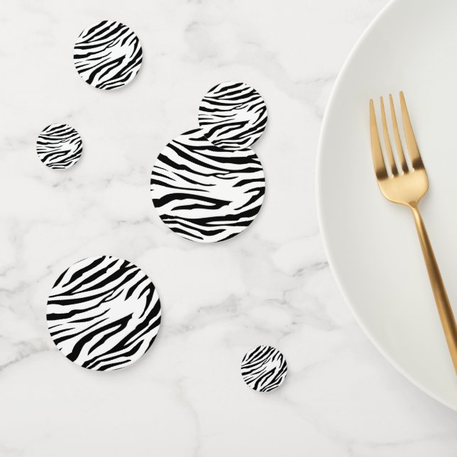 Zebra Animal Motif Confetti moderne (Groupe)