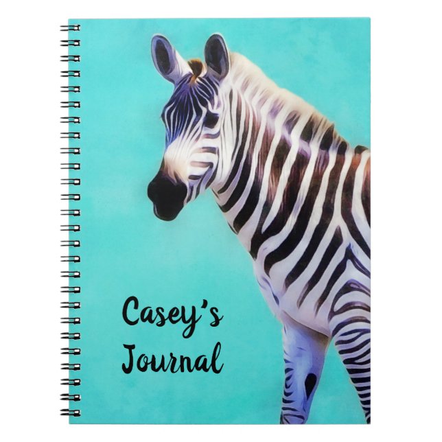 Zebra Art Journal Carnet avec nom personnel (Devant)