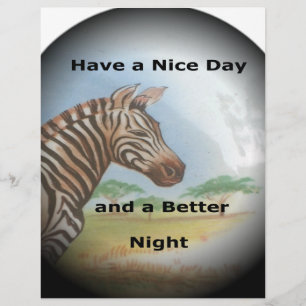 Zebra avoir & beau jour et une meilleure nuit.