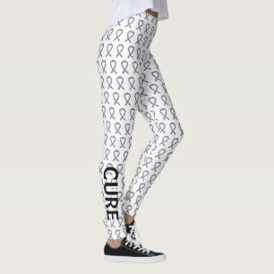 Zebra Awareness Ribbon Hope Cure Leggings Personna