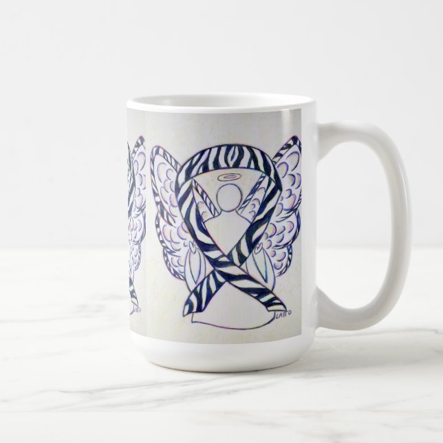 Zebra Awareness Ruban Angel Art Mug (Droite)