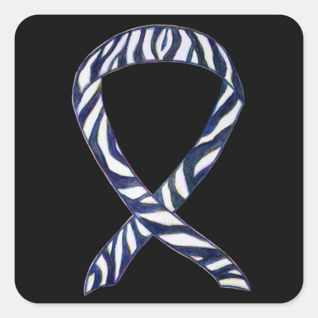 Zebra Awareness Ruban Art Autocollants personnalis (Devant)