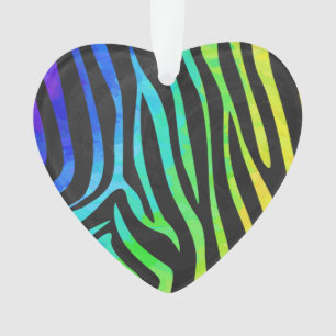 Zebra Black et Rainbow Print