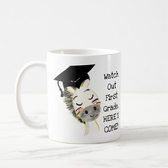 Zebra Graduate, Me Voici Mug Classique, 11 oz (Gauche)
