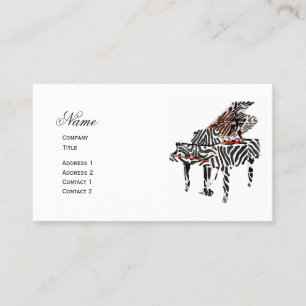 Zebra Grand Piano ~ Carte de visite