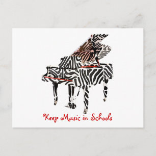 Zebra Grand Piano ~ Carte postale / Invitation