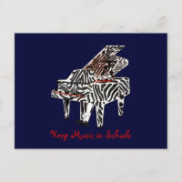 Zebra Grand Piano ~ Carte postale / Invitation