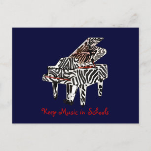 Zebra Grand Piano ~ Carte postale / Invitation