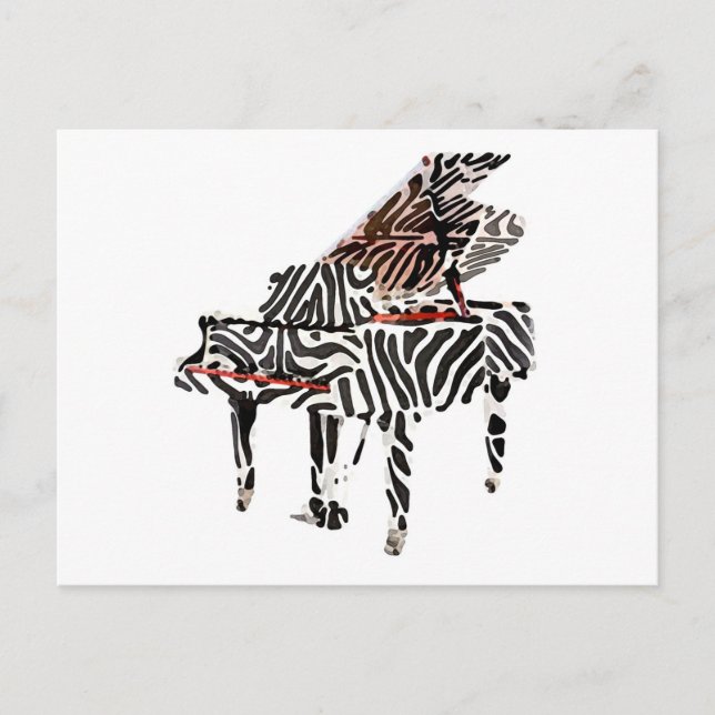 Zebra Grand Piano ~ Carte postale / Invitations (Devant)