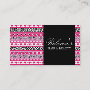 Zebra Hearts Design Carte de visite
