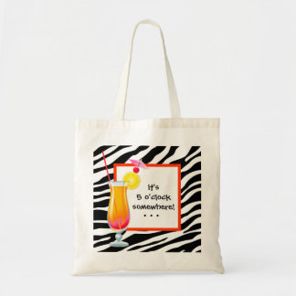 Zebra Il est 5 heures quelque part cocktail Sac de