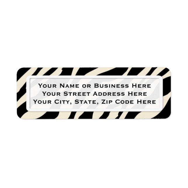 Zebra Imprimer Étiquettes d'adresse de retour (Devant)