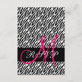 Zebra Imprimer mariage RSVP pour Invitations Carré