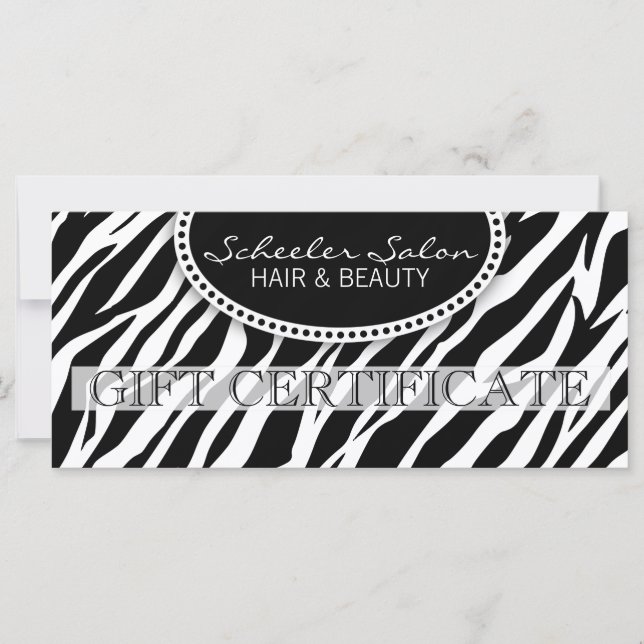 Zebra Imprimer personnalisé Cheveux & Beauté Certi (Devant)