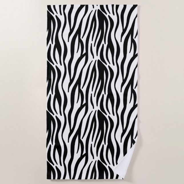 zebra imprimer serviette de plage (Devant)