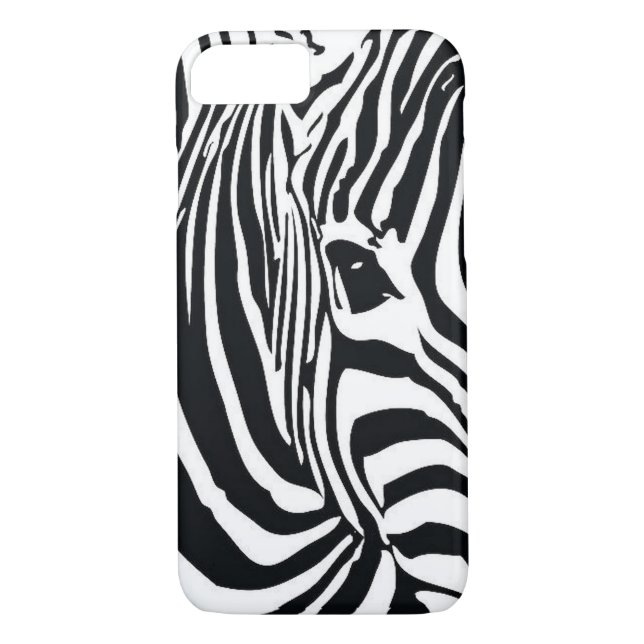 Zebra iPhone X/8/7/11 À peine un Coque (Dos)