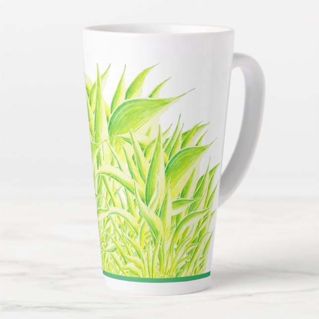 Zebra Iris sur une grosse tasse en latte (Angle droit)