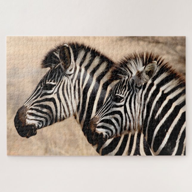 Zebra Mom & Foy, Jigsaw Puzzle (Horizontal)