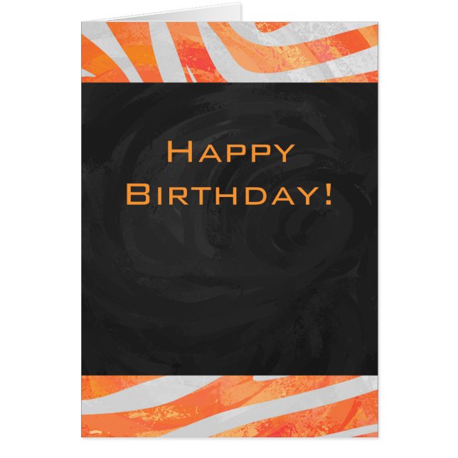 Zebra Monogram orange et blanc (Devant)