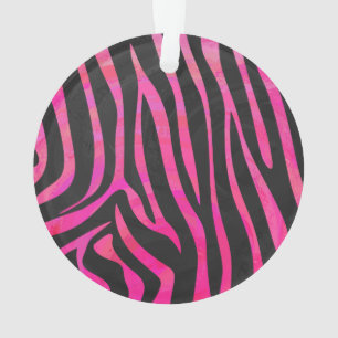 Zebra noir et rose chaud