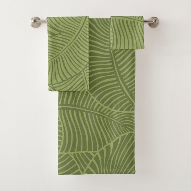Zebra Palm Hawaiian Tropical Olive green (En situation)