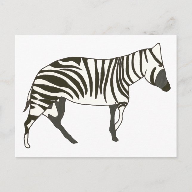 Zebra peinture de la faune carte postale de Cheryl (Devant)