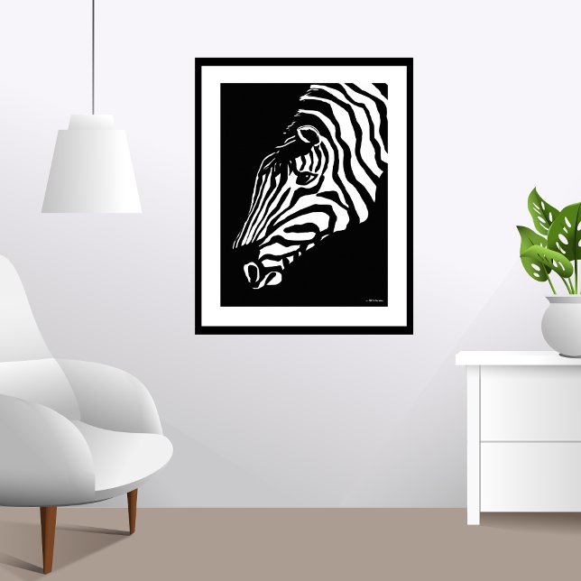 Zebra Portrait Poster Art (Créateur téléchargé)