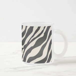 Zebra Print Froed Glass Mug