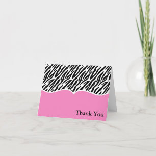 Zebra Print Merci Cartes