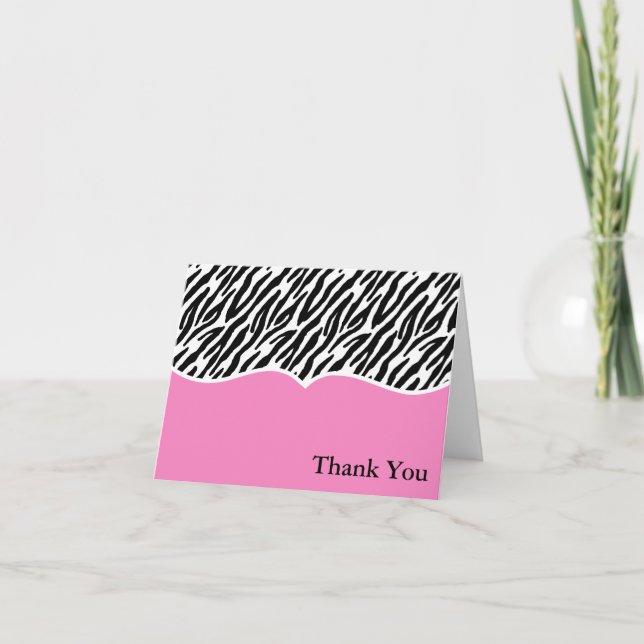 Zebra Print Merci Cartes (Devant)