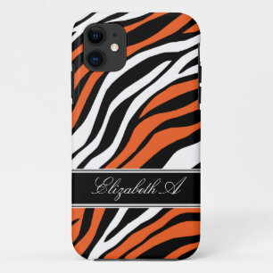 Zebra Print Mix Orange iPhone 5 Coque