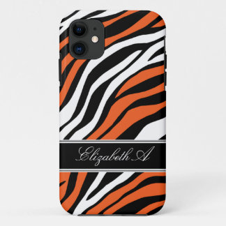 Zebra Print Mix Orange iPhone 5 Coque