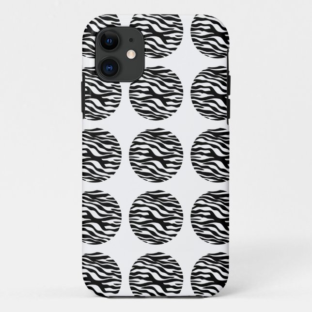 Zebra Print Pois iPhone 5 Tough Xtreme Coque (Dos)