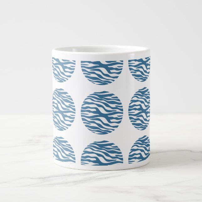 Zebra Print Pois Jumbo Mug (Devant)