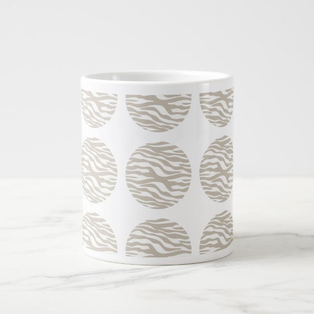 Zebra Print Pois Jumbo Mug (Devant)