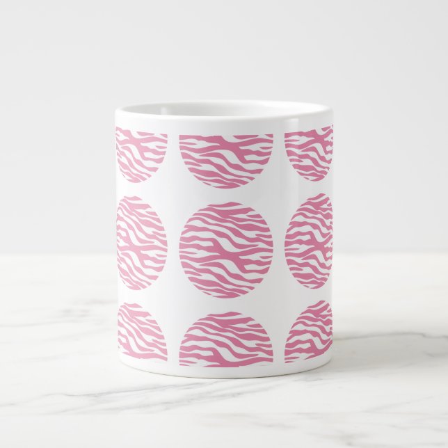 Zebra Print Pois Jumbo Mug (Devant)