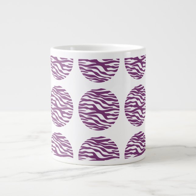 Zebra Print Pois Jumbo Mug (Devant)