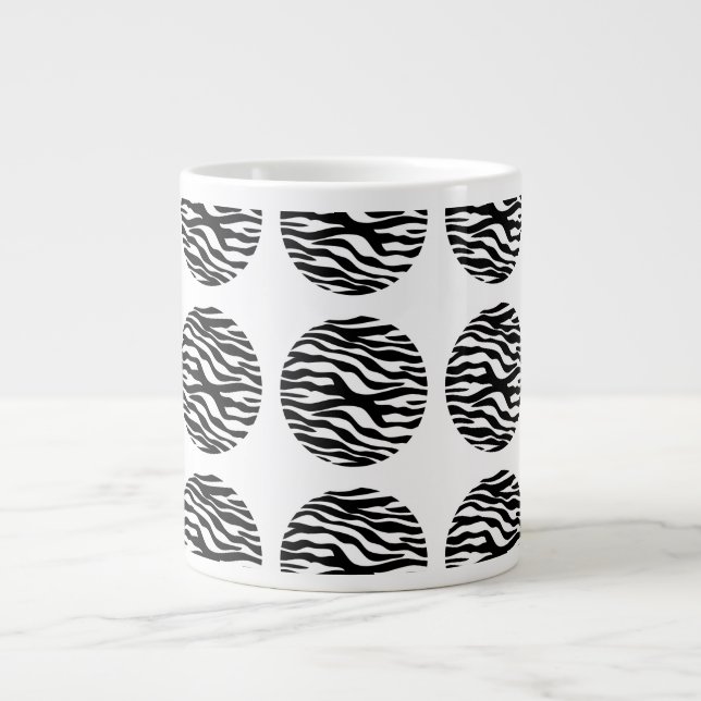 Zebra Print Pois Jumbo Mug (Devant)