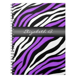 Zebra Print Purple Mix Carnet personnalisé
