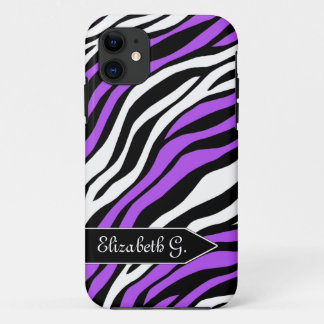 Zebra Print Purple Mix iPhone 5 Coque