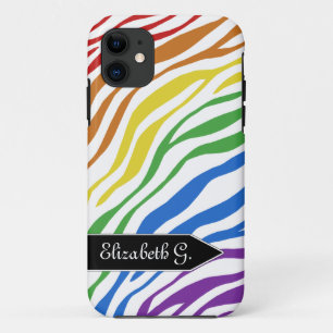 Zebra Print Rainbow Mix iPhone 5 Coque